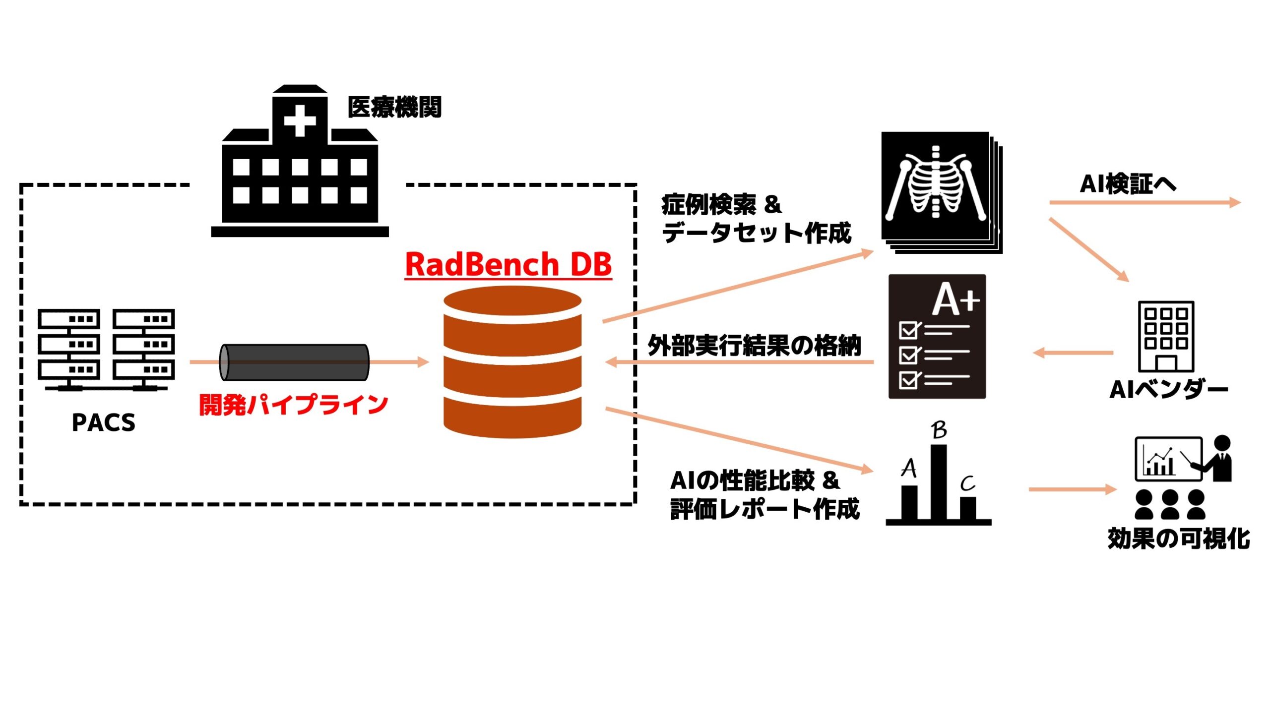 画像診断DXを加速する効率的なAI評価・管理データベース基盤：RadBench DBの研究開発